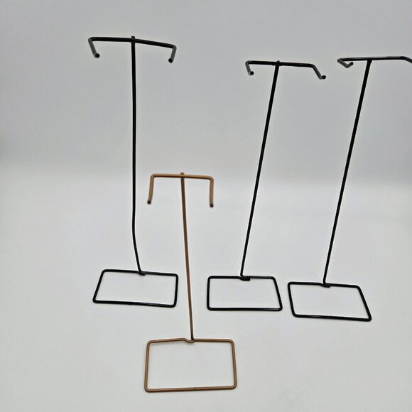 Vintage Barbie Doll Stands Wire Black Gold Copper Lot Of 4 1960s Read - Picture 4 of 5